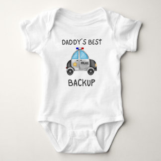 Daddy's Best Back Up, Police Car Lover Gift Baby Bodysuit
