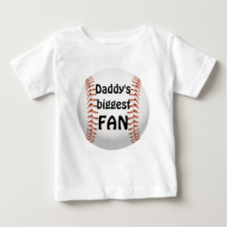 Daddy's Biggest Fan Family Baseball Baby T-Shirt