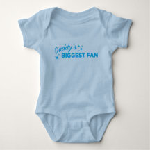 Daddy's Biggest Fan in Blue Text | Cute