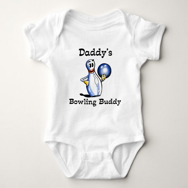Daddy's Bowling Buddy Baby Bodysuit (Front)