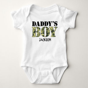 Daddy's Boy Camo Personalised Baby Bodysuit