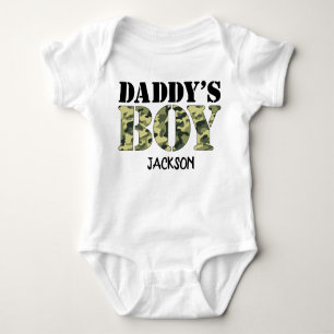 Daddy's Boy Camo Personalized Baby Bodysuit