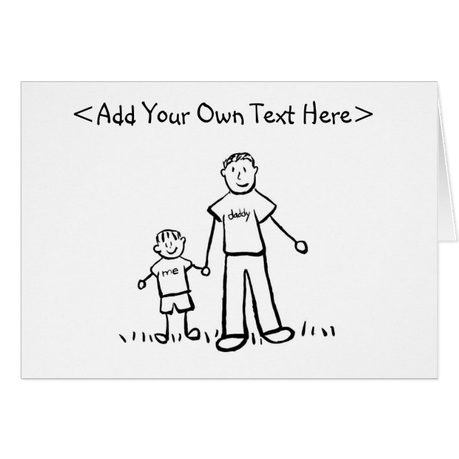 Daddy's Boy Card (Front Horizontal)