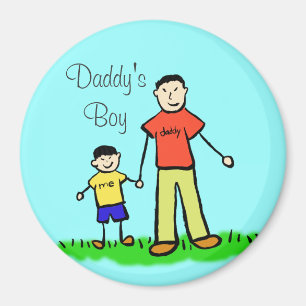 Daddy's Boy Custom Family Character Art Magnets