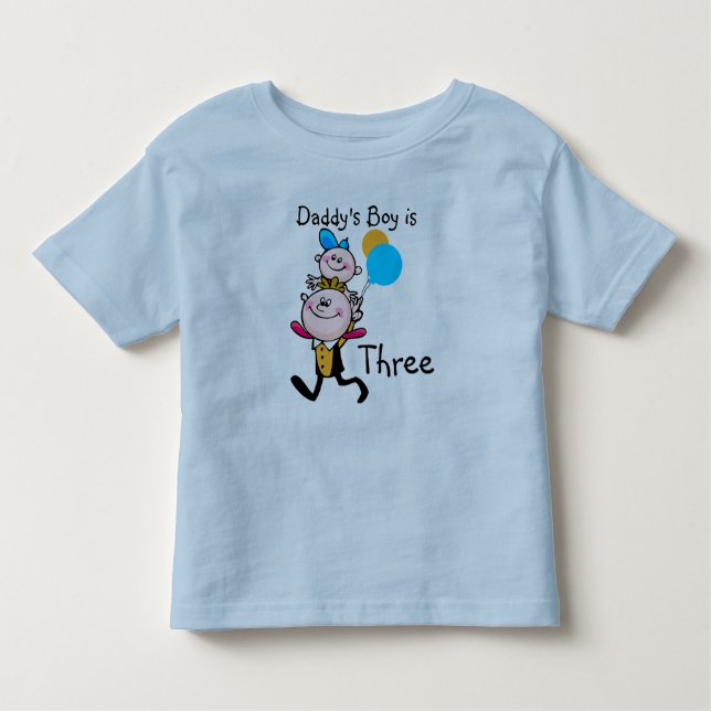 Daddy's Boy Customisable Birthday T-shirt (Front)