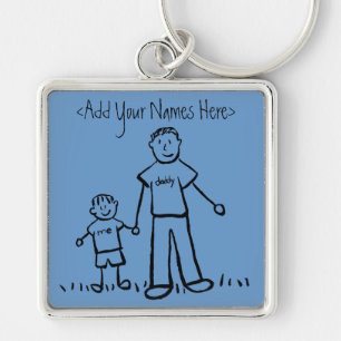 Daddy's Boy Keychain (Customise  Names)