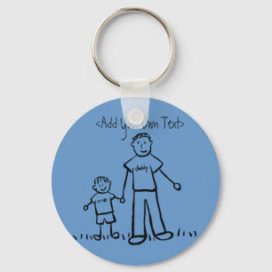 Daddy's Boy Keychain (Customise Names)