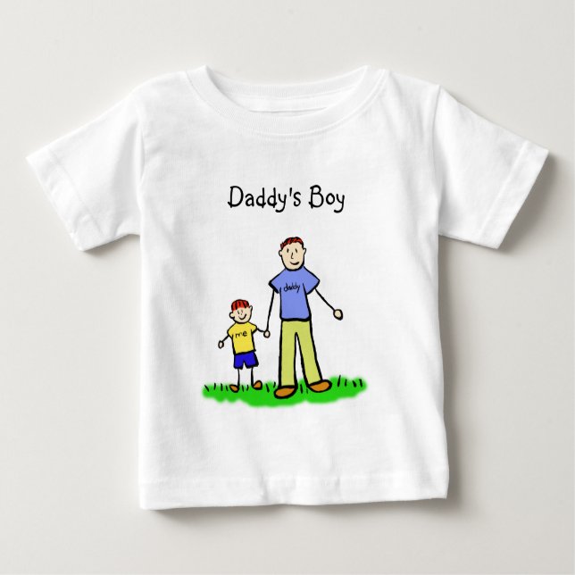 Daddy's Boy Personalised Family Characters Shirt (Front)