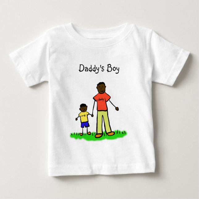 Daddy's Boy Personalised Family Characters Shirt (Front)