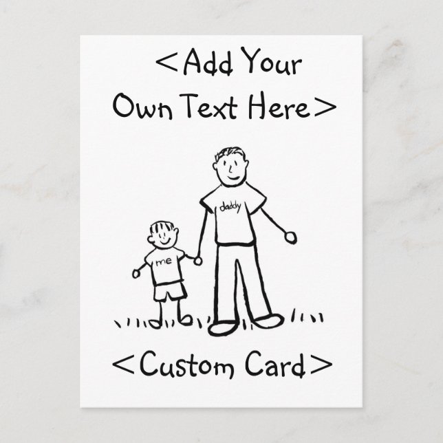 Daddy's Boy Postcard (Front)