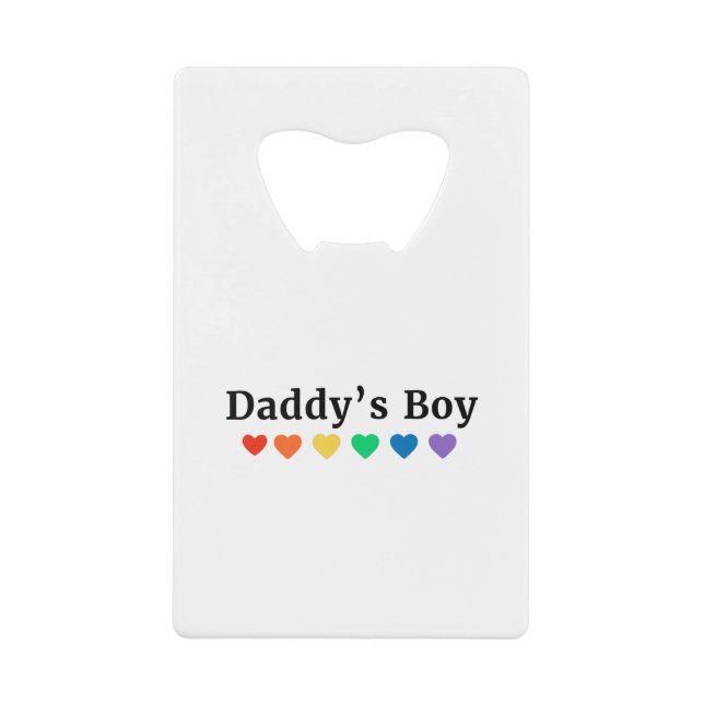 Daddy's Boy, Pride Rainbow Hearts, Funny Cool LGBT (Front)