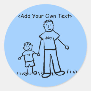 Daddy's Boy Sticker (Customise Names Text)