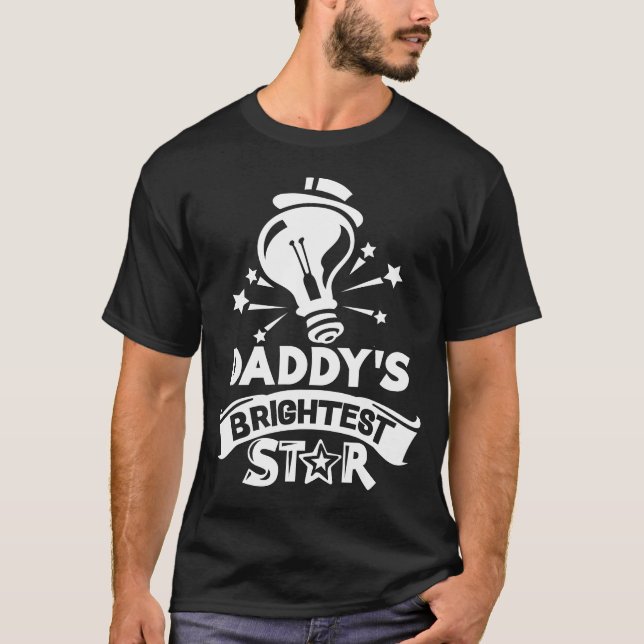 Daddys Brightest Star Cute Children T-Shirt (Front)