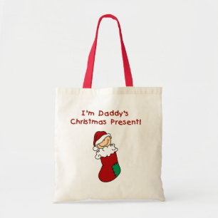 Daddy's Christmas Present T-shirts and Gifts Tote Bag