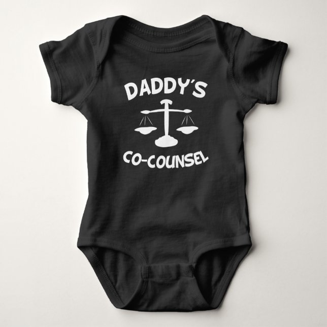 Daddy's Co-Counsel Baby Bodysuit (Front)
