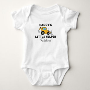 Daddy's Construction Helper Construction Baby Bodysuit