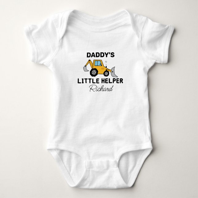 Daddy's Construction Helper | Construction Baby Bodysuit (Front)