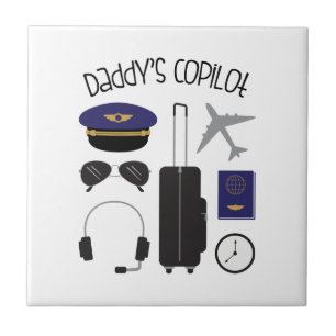 Daddy's Copilot Ceramic Tile