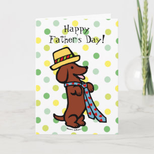 Daddy's Dachshund Cartoon Card