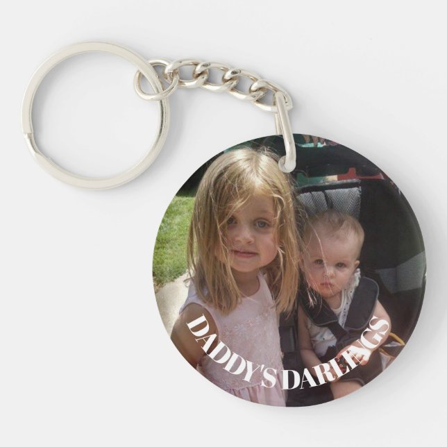 Daddy's Darlings Children's Photo Key Chain (Front)