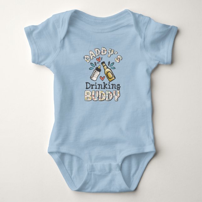 Daddy's Drinking Buddy Baby Bodysuit (Front)