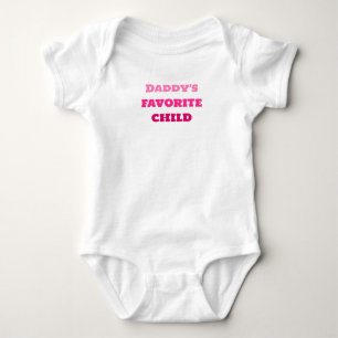 Daddy's Favourite Child, Pink Baby One Piece Rompe Bodysuit