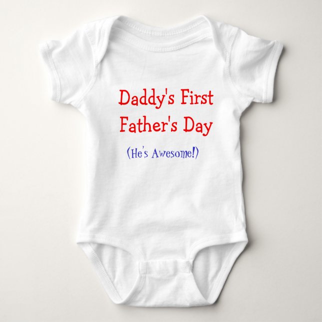 Daddy's First Father's Day Baby Onsie Bodysuit (Front)