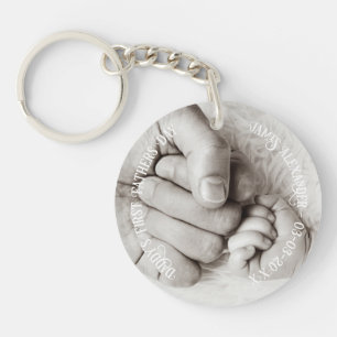 Daddy's First Father's Day Gift Key Ring
