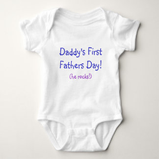 Daddy's First Fathers Day! (he rocks!) Baby Bodysuit