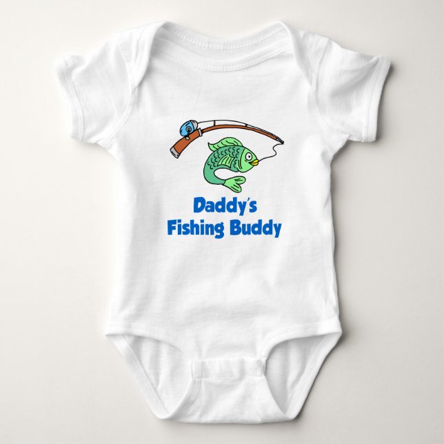 Daddy's Fishing Buddy Baby Bodysuit (Front)