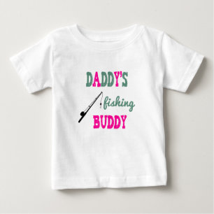 Daddy's Fishing Buddy Baby Tee (pink)