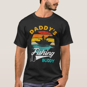 Daddy's Fishing Buddy For Son Father's Day Sunset T-Shirt