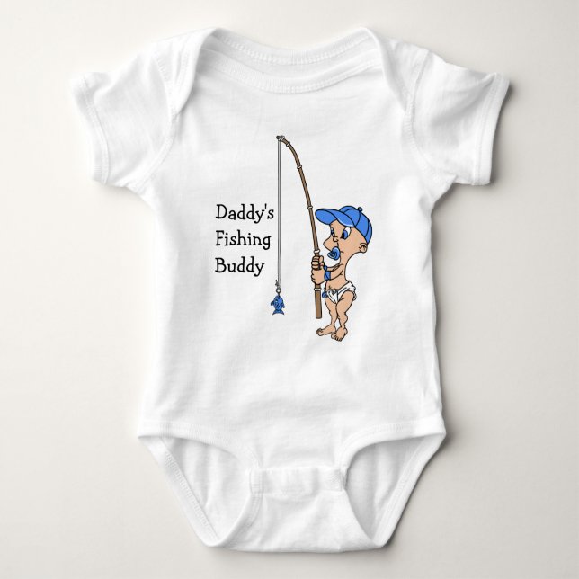 Daddy's Fishing Buddy t-shirt Baby Bodysuit (Front)