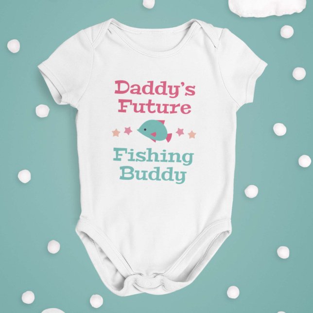 Daddy's Future Fishing Buddy Baby Bodysuit (Creator Uploaded)