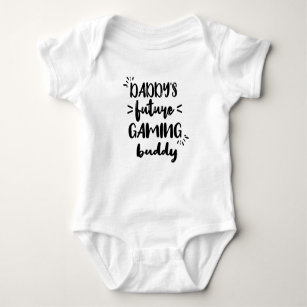 Daddy's Future Gaming Buddy, Cute and Funny Baby Bodysuit