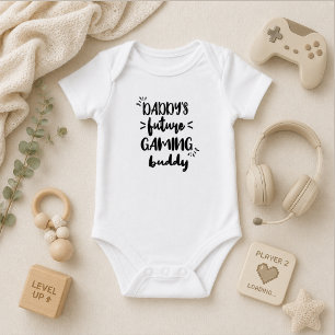 Daddy's Future Gaming Buddy Funny Gamer Dad Baby Bodysuit