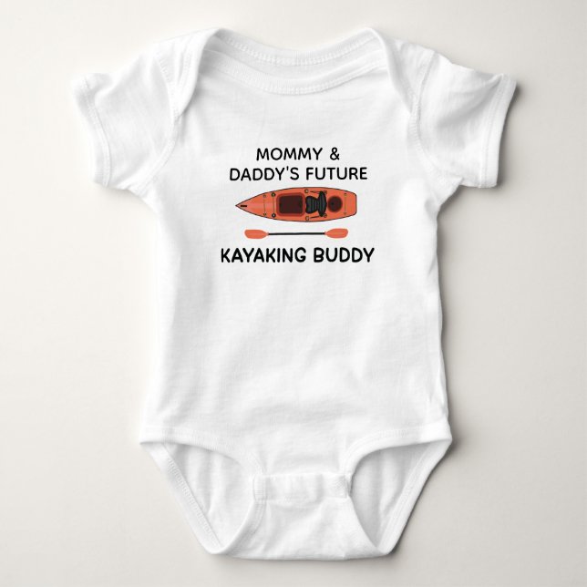 Daddy's Future Kayaking Buddy River Paddling Baby Bodysuit (Front)