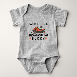 Daddy's Future Snowmobiling Buddy Snowmobiler Baby Bodysuit