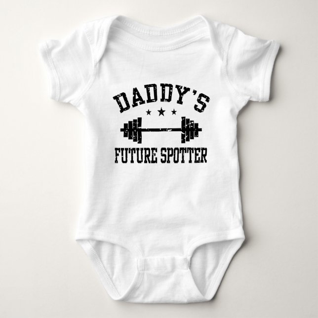 Daddy's Future Spotter Baby Bodysuit (Front)