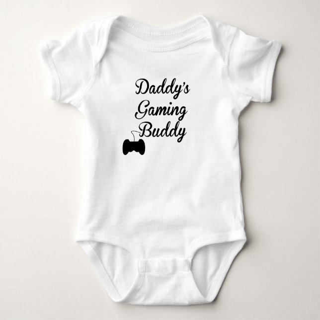 Daddy's Gaming Buddy Baby Bodysuit (Front)