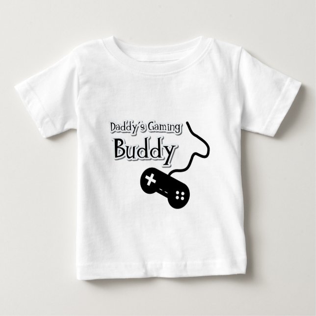 Daddy's Gaming Buddy Baby T-Shirt (Front)