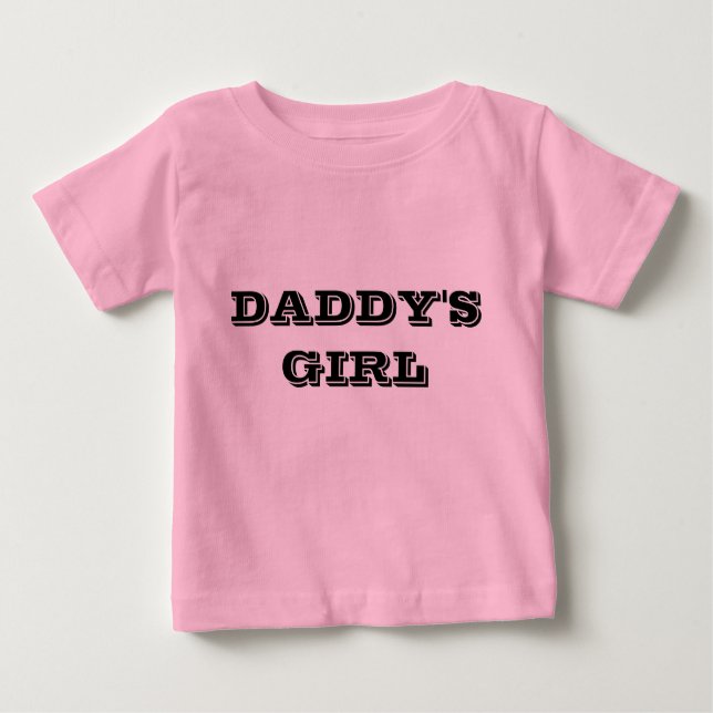 Daddy's Girl, Baby T-shirt, Pink Baby T-Shirt (Front)