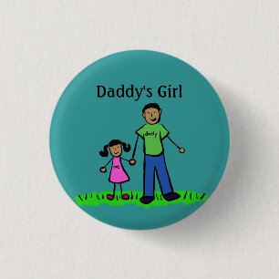 Daddy's Girl Buttons Custom Family Pendant Pins