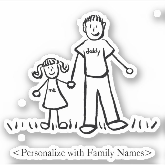 Daddy's Girl Custom Dad & Daughter Decal Stickers (Front)
