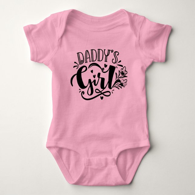 Daddy's Girl cute daddy's little girl Baby Bodysuit (Front)
