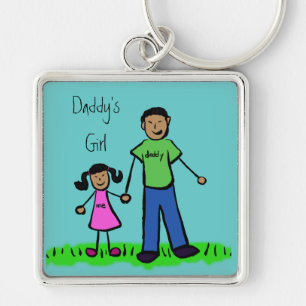 Daddy's Girl Drawing Keychain