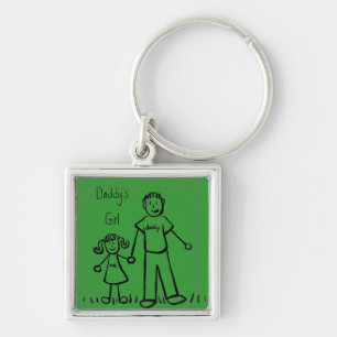 Daddy's Girl Drawing Keychain (Customise)