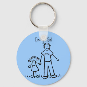 Daddy's Girl Drawing Keychain (Customise)