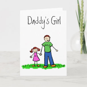 Daddy's Girl Family Character Custom Greeting Card