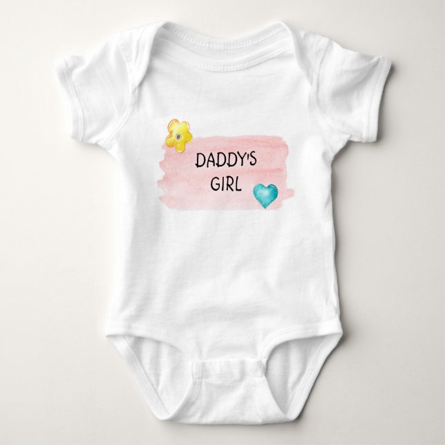 Daddy's Girl Pastel one piece T-Shirt Baby Bodysuit (Front)
